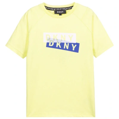 Dkny Teen Boys Yellow Logo T-shirt