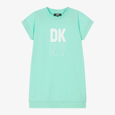Dkny Teen Girls Green Cotton T-shirt Dress