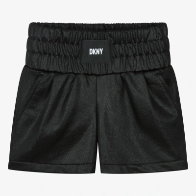 Dkny Teen Girls Shimmery Black Jersey Shorts