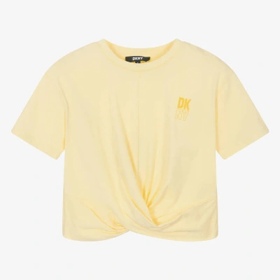 Dkny Teen Girls Yellow Cotton T-shirt