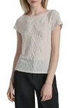 Dkny Texture Knit Top In White