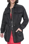 Dkny Textured Anorak Jacket In Black