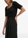 Dkny Textured Belted Jumpsuit In Black
