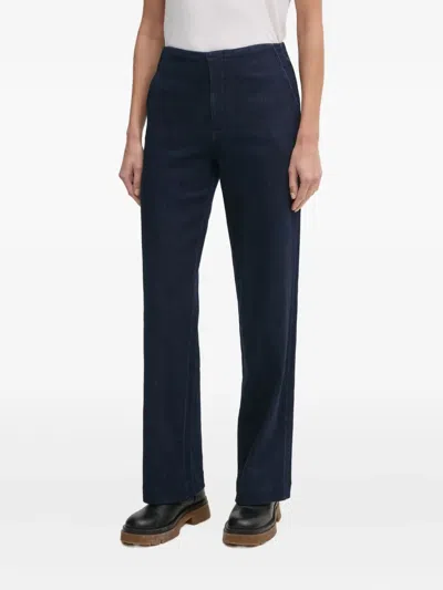 Dkny Textured Straight-leg Jeans In Black