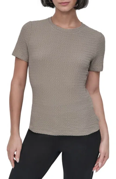 Dkny Textured T-shirt In Utility Grey