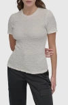 Dkny Textured T-shirt In White