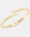 Dkny Thin Bypass Open Bangle Bracelet In Gold