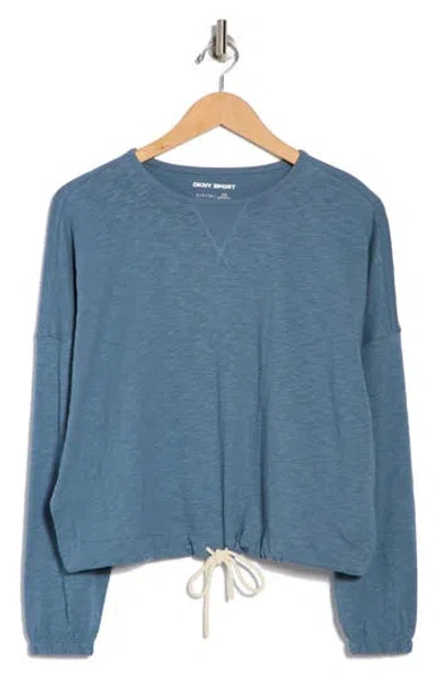 Dkny Tie Front Slub T-shirt