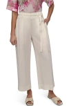 Dkny Tie Front Twill Pants In Neutral