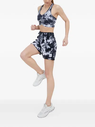 Dkny Tie-dye Ruched Sports Bra In Multi