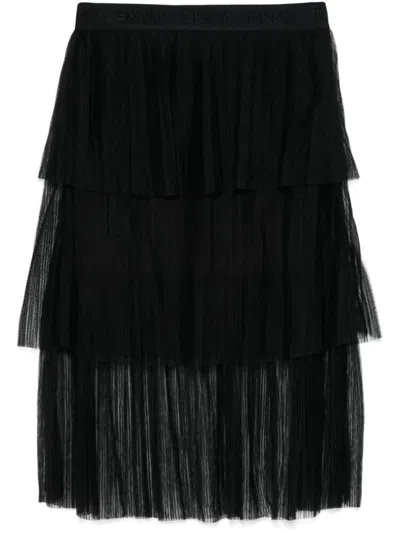 DKNY TIERED MIDI SKIRT