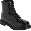 Dkny Tilly Lace-up Rain Boot In Black