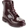 Dkny Tilly Lace-up Rain Boot In Burgundy