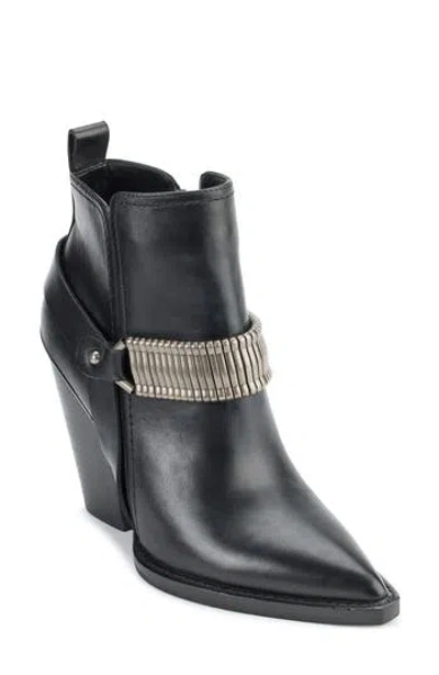 Dkny Tizz Block Western Ankle Boot In Black