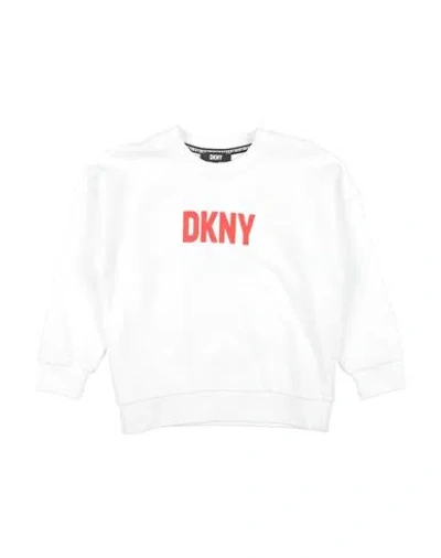 Dkny Babies'  Toddler Girl Sweatshirt White Size 6 Cotton, Polyester, Elastane