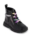 Dkny Toddler Girls Carrie Side Zipper Lug Boot In Black