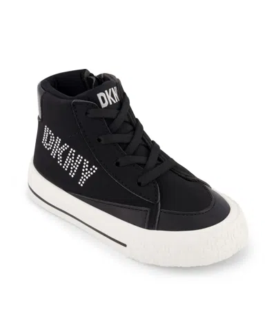 Dkny Babies' Toddler Girls Hannah Melissa Fashion Sneaker In Black