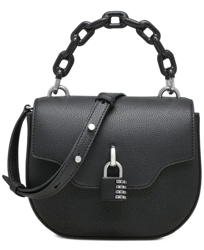 Dkny Tomi Chain Top Handle Crossbody In Black,silv