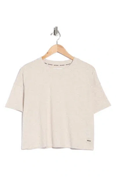 Dkny Tonal Logo Patch Short Sleeve T-shirt In Brown