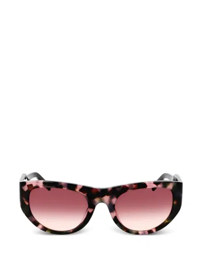 Dkny Tortoiseshell-effect Cat-eye Frame Sunglasses In Black