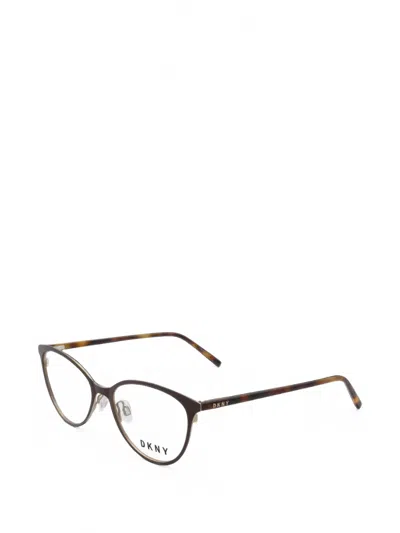 Dkny Tortoiseshell-effect Cat-eye Glasses In Brown