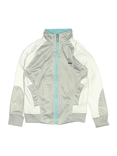 Pre-owned Dkny Kids' Track Jacket In Silver