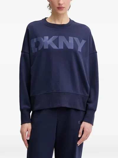 Dkny Transfer Jumbo Sweatshirt In Blue