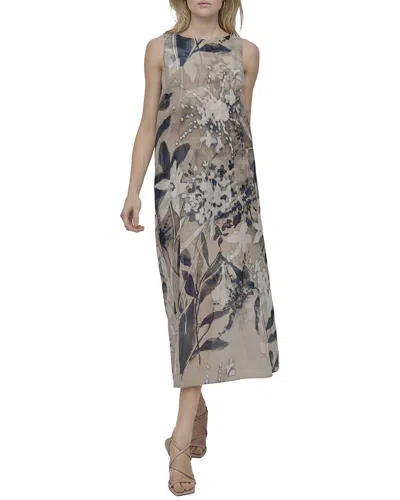 Dkny Trapeze Dress In Neutral