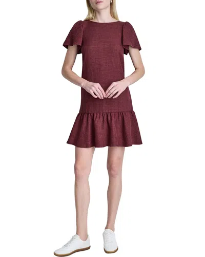 Dkny Trapeze Dress In Burgundy