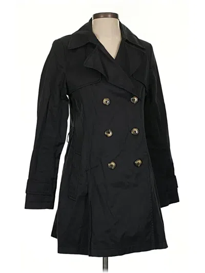 Pre-owned Dkny Trenchcoat In Black