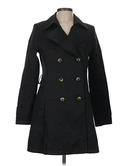Pre-owned Dkny Trenchcoat In Black
