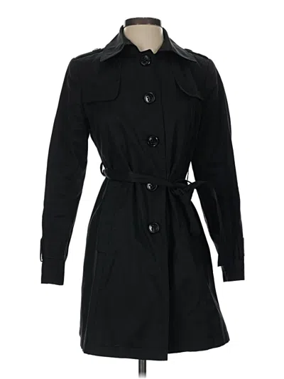 Pre-owned Dkny Trenchcoat In Black