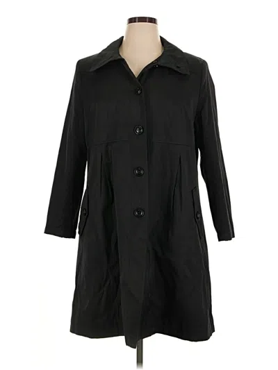 Pre-owned Dkny Trenchcoat In Black
