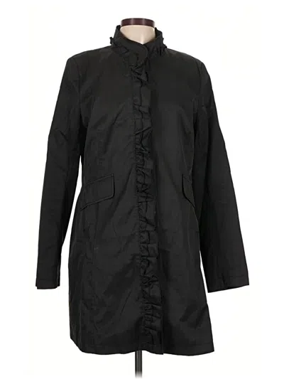 Pre-owned Dkny Trenchcoat In Black