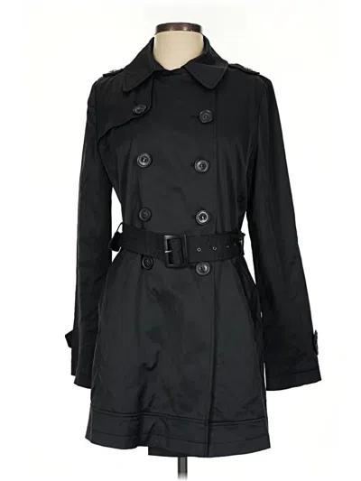 Pre-owned Dkny Trenchcoat In Black