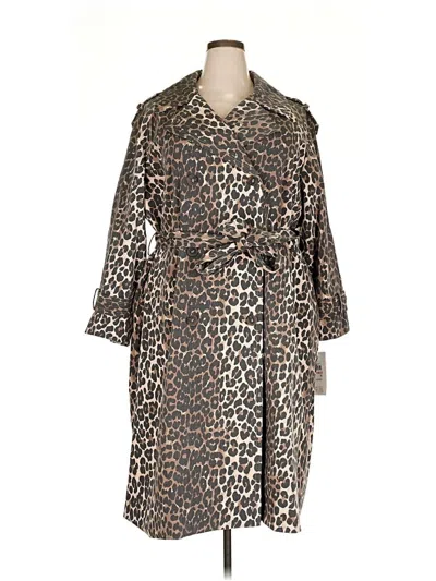 Pre-owned Dkny Trenchcoat In Brown