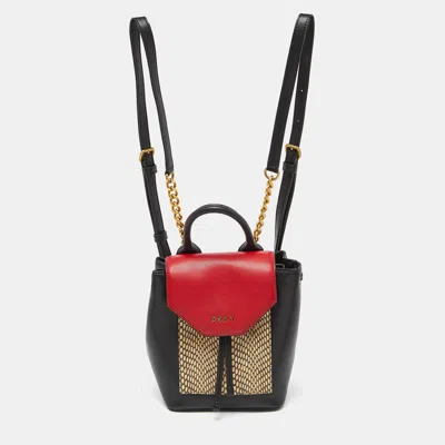 Dkny Tricolor Embossed Leather Small Alexa Backpack In Multi