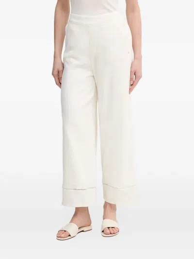 Dkny Trim-detail Trousers In White