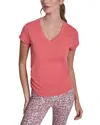 Dkny Ruched Tech T-shirt In Pink