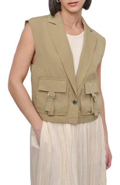 Dkny Tumble Twill Cargo Vest