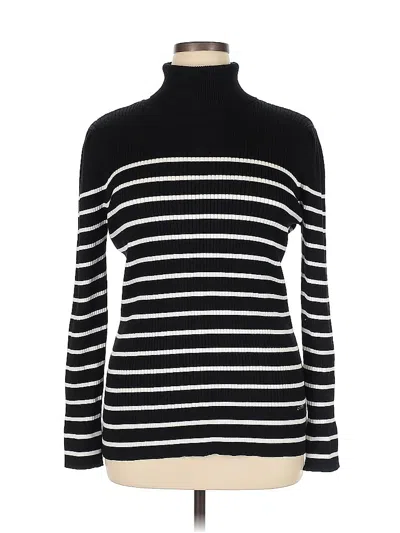 Pre-owned Dkny Turtleneck Sweater In Black
