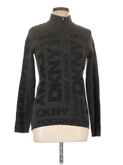 Pre-owned Dkny Turtleneck Sweater In Black
