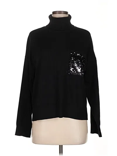 Pre-owned Dkny Turtleneck Sweater In Black