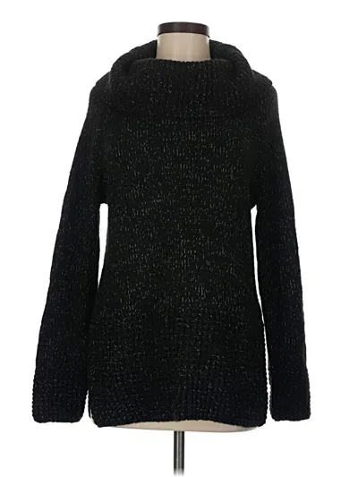Pre-owned Dkny Turtleneck Sweater In Black