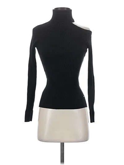 Pre-owned Dkny Turtleneck Sweater In Black