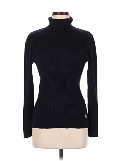 Pre-owned Dkny Turtleneck Sweater In Black