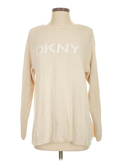 Pre-owned Dkny Turtleneck Sweater In Ivory