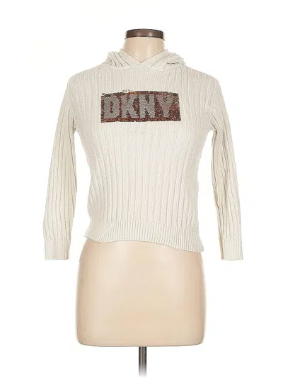 Pre-owned Dkny Turtleneck Sweater In Ivory