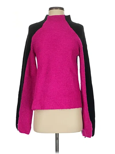 Pre-owned Dkny Turtleneck Sweater In Pink