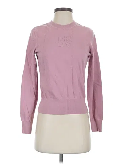 Pre-owned Dkny Turtleneck Sweater In Pink